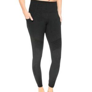 ATHLETA Stash Pocket Moto Tight in Black Size Medium